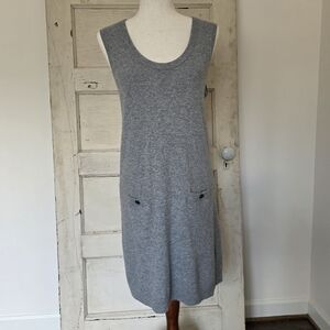 J. Crew Sweater Tank Dress Gray Cashmere